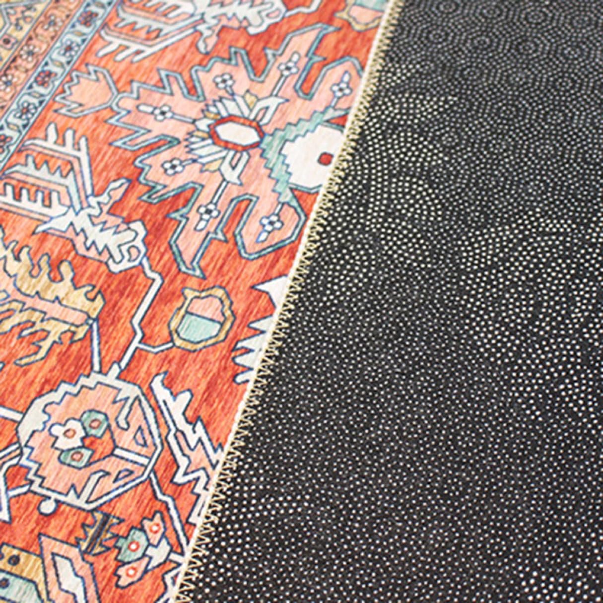 Amazon｜カーペット 2畳 ペルシャ絨毯風 洗える 花柄 ラグ マット